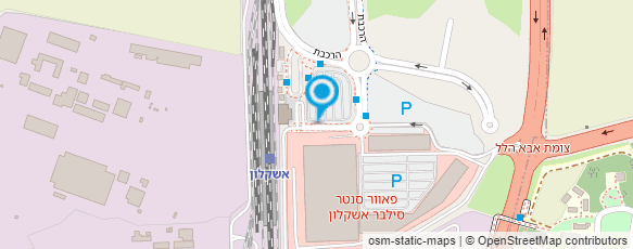 מפת הגעה אל תחנת רכבת אשקלון