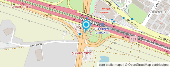 מפת הגעה אל תחנת רכבת ראשל"צ-הראשונים