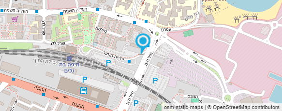 מפת הגעה אל תחנת רכבת חיפה-בת גלים