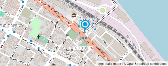 מפת הגעה אל תחנת רכבת חיפה-מרכז השמונה