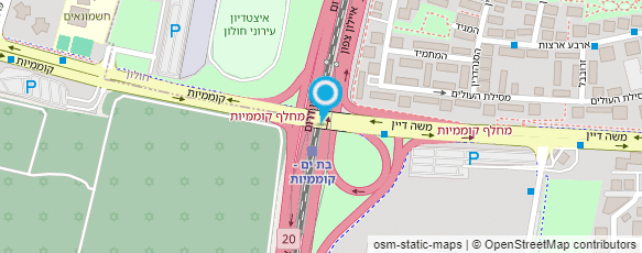 מפת הגעה אל תחנת רכבת בת ים-קוממיות