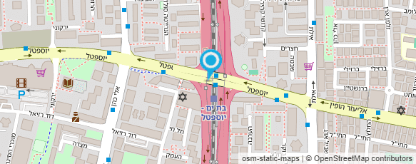 מפת הגעה אל תחנת רכבת בת ים-יוספטל