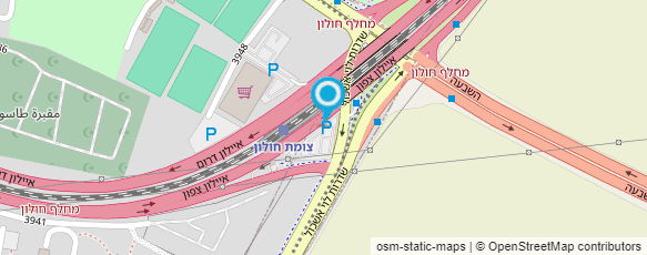 מפת הגעה אל תחנת רכבת צומת חולון