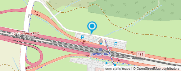 מפת הגעה אל תחנת רכבת פאתי מודיעין