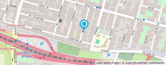 מפת הגעה אל העמותה לקידום התעמלות אומנותית בכפר סבא