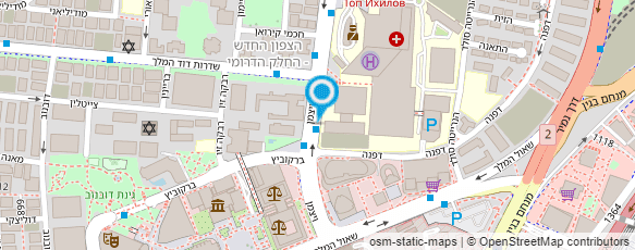 מפת הגעה אל בי"ח איכילוב-פנימית י'-מחלקה