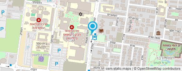 מפת הגעה אל בי"ח שניידר לילדים-מחלקת ילדים א'