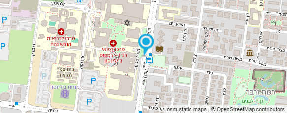 מפת הגעה אל בי"ח שניידר לילדים-מרפאת שפה ודיבור