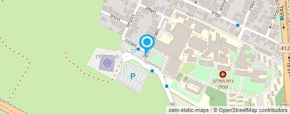 מפת הגעה אל בי"ח קפלן-מרפאת פה ולסת-כירורגיה דנטלית