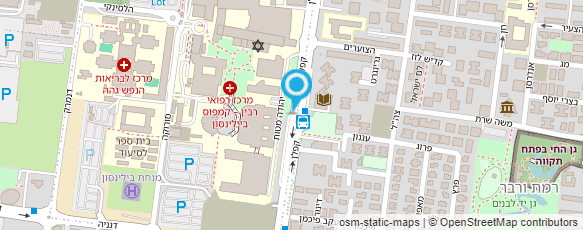 מפת הגעה אל בי"ח שניידר לילדים-מרפאת מעקב פגים