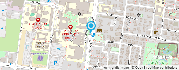 מפת הגעה אל בי"ח שניידר לילדים-יחידה ראומטולוגית לילדים