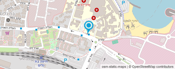 מפת הגעה אל בי"ח רמב"ם- היחידה לאורתופדית ילדים