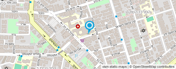 מפת הגעה אל בי"ח רבין(השרון)-שירות ניתוחי כף יד