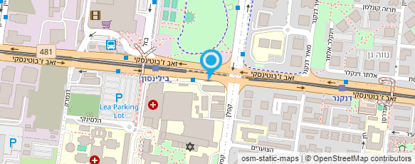 מפת הגעה אל בי"ח רבין (בילינסון)- מרפאת חיילות