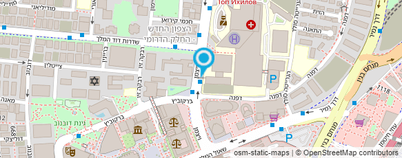 מפת הגעה אל בי"ח איכילוב-שירות לקרנית ומקטע קדמי