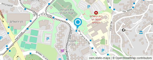 מפת הגעה אל בי"ח הדסה הר-הצופים-מחלקת פתולוגיה