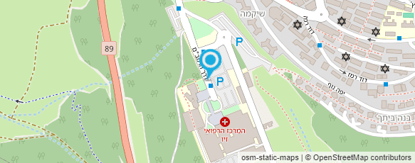 מפת הגעה אל בי"ח זיו- המרפאה לאורתופדיה