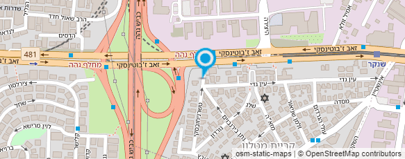 מפת הגעה אל טלי'ס עיצוב שמלות ערב