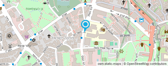 מפת הגעה אל מוזיאון סקירבל לארכיאולוגיה מקראית