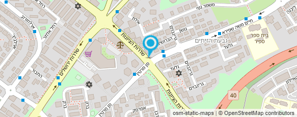 מפת הגעה אל הגלריה בגדי מעצבים