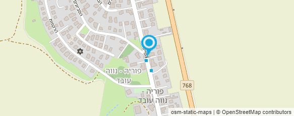 מפת הגעה אל צרכניית נווה עובד