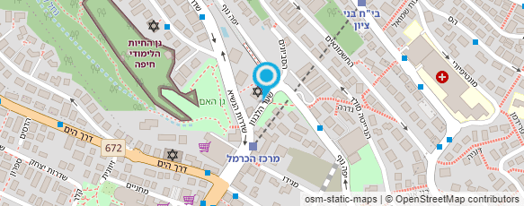 מפת הגעה אל כרמל אסתטיקס