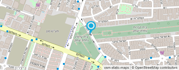 מפת הגעה אל בית עלמין נחלת יצחק