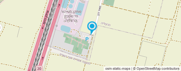 מפת הגעה אל בית עלמין עירוני (חדש) הרצליה