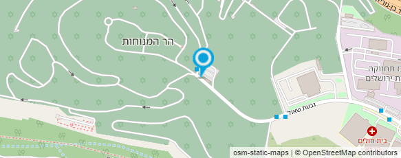 מפת הגעה אל בית עלמין הר המנוחות ירושלים