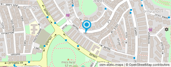 מפת הגעה אל המספרה הכחולה