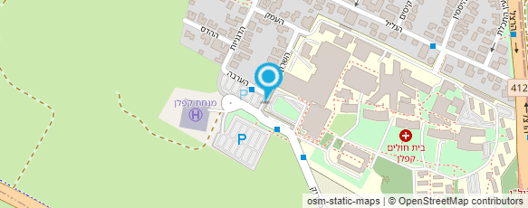 מפת הגעה אל מרכז רפואי קפלן - מחלקת מחקרים