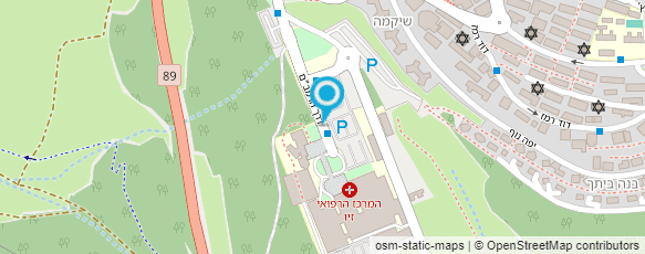 מפת הגעה אל מרכז רפואי זיו - מחלקת מחקרים