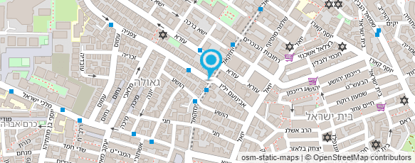 מפת הגעה אל זגגות בגאולה-בתים לנרות