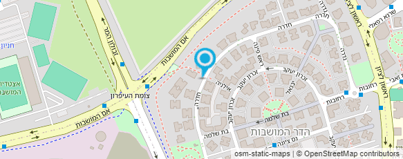 מפת הגעה אל מרכז ספורט וקהילה חדרה