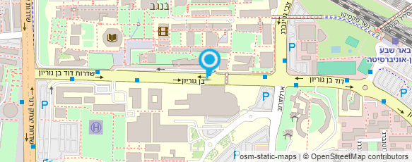 מפת הגעה אל בית חולים סורוקה - מחלקת מחקרים