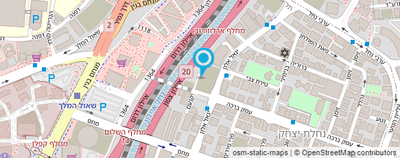 מפת הגעה אל העמותה לתמיכה בחולי קרוהן וקוליטיס כיבית