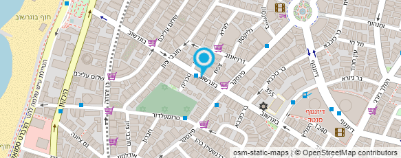 מפת הגעה אל קעקועים ופירסינג  - Urban Body