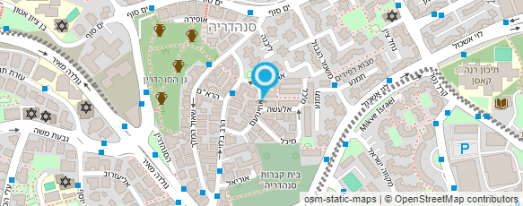 מפת הגעה אל ברכת סנהדריה