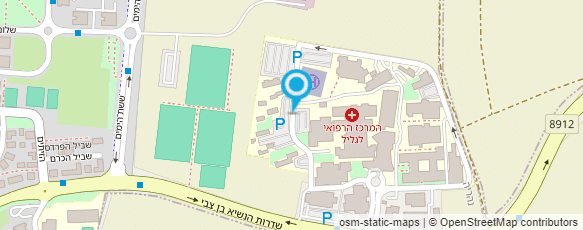 מפת הגעה אל ביה"ח לגליל המערבי-מחלקת מחקרים