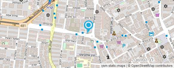 מפת הגעה אל פיצוציה של המבורגר