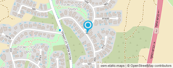 מפת הגעה אל הצימר קיסריה