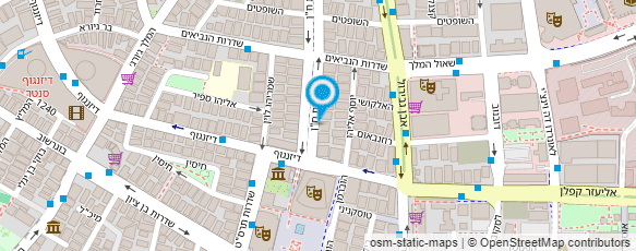 מפת הגעה אל משרד עו"ד יעקב האודייק