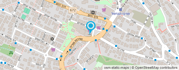 מפת הגעה אל קפה לנדוור מרכז הכרמל חיפה