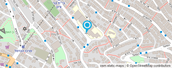 מפת הגעה אל המרכז הרפואי בני ציון-מרפאת כאב