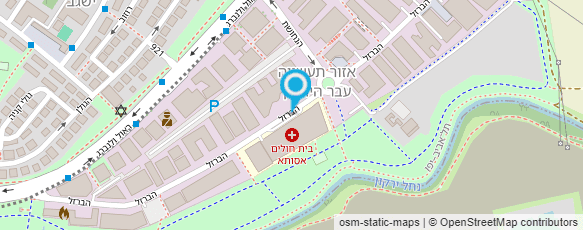 מפת הגעה אל בית חולים אסותא-אורוגיניקולוגיה