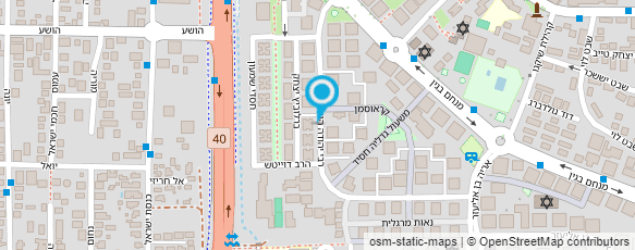 מפת הגעה אל עו"ד אהרונוביץ אסף