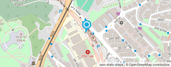 מפת הגעה אל בית חולים שערי צדק-טיפול נמרץ ילדים