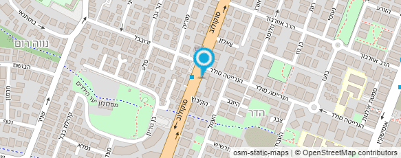 מפת הגעה אל סטודיו עדי לידור