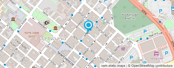 מפת הגעה אל סנדלריית אלכס