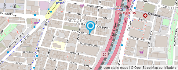 מפת הגעה אל דאצ'יה תל אביב- מוסך מורשה